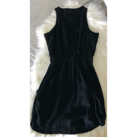 AQUA Surplice Wrap Sleeveless Mini Pocket Dress XS - Picture 8 of 10